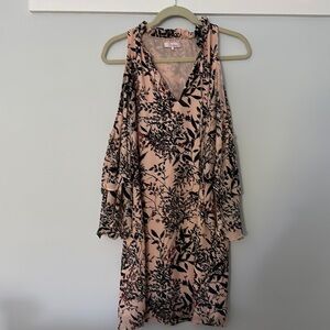 Parker lined open shoulder dress